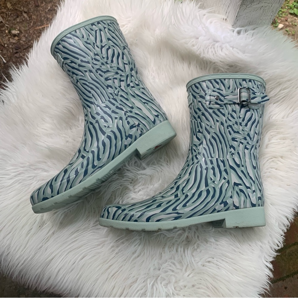 Hunter Sea Spray Patterned Short Rubber Boots - Picture 8 of 13